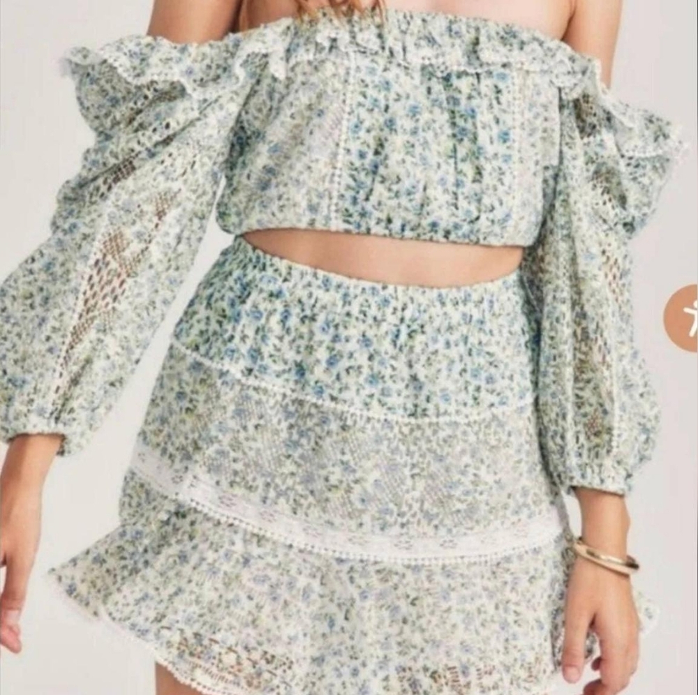 HOUSE OF HARLOW 1960 Floral lace Mini Skirt Size womens xs